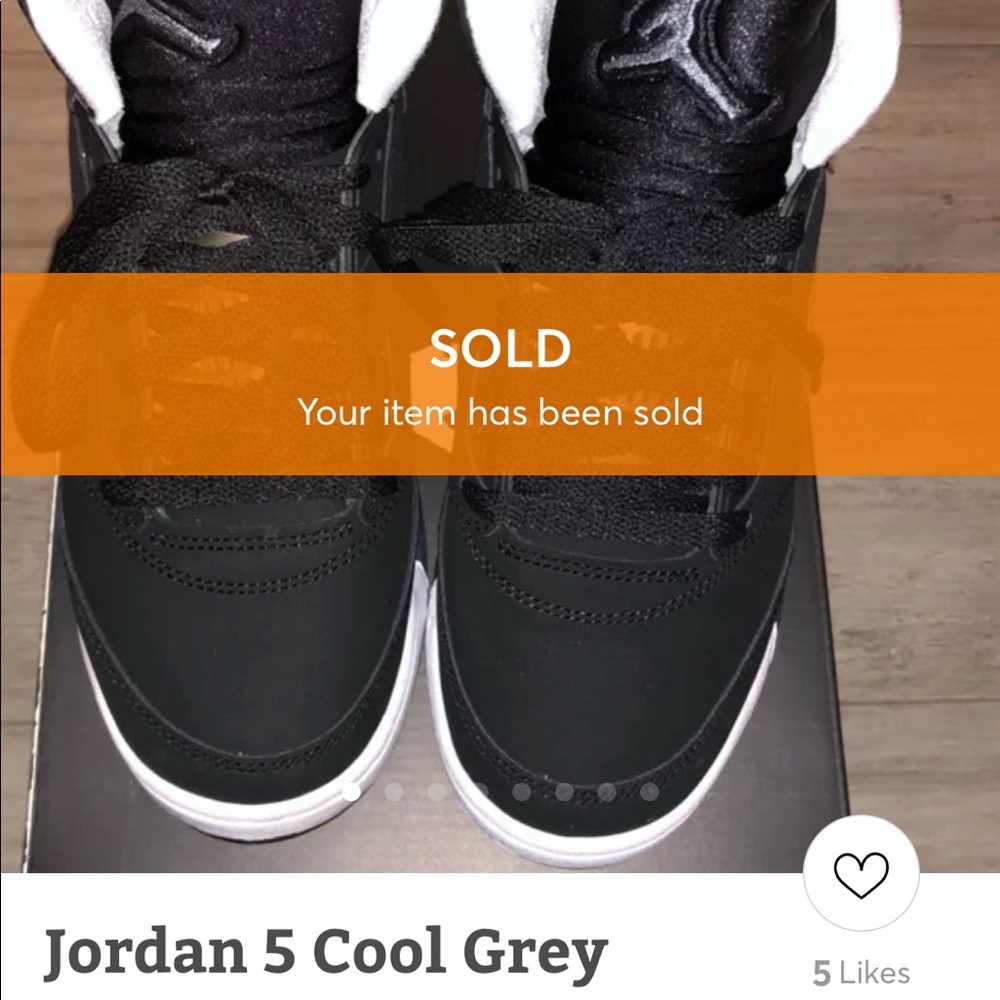 SOLD Jordan 5 cool grey